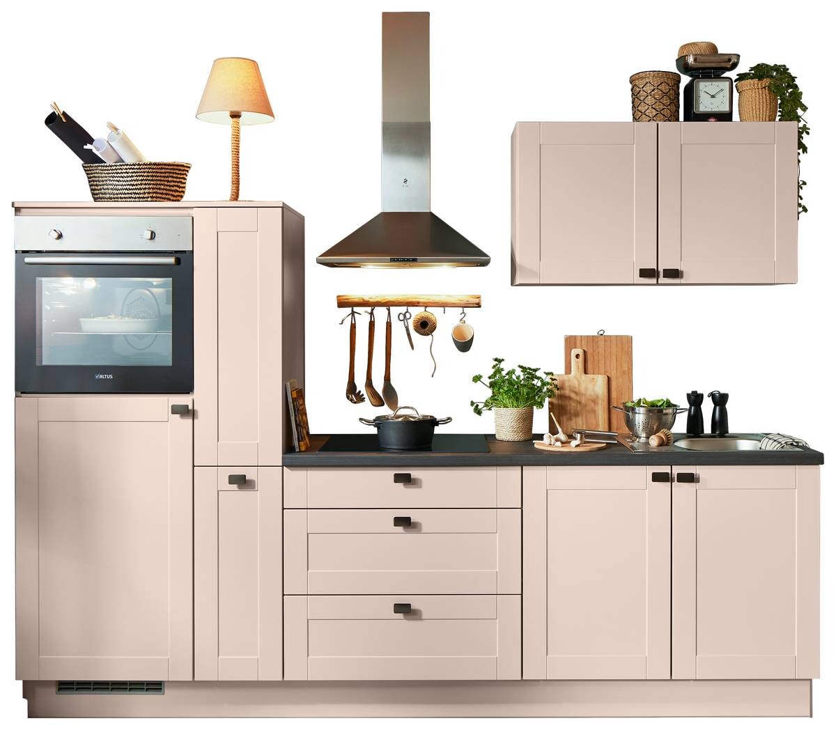 pino Küchenblock PN435 Kaschmirgrau B/T: ca. 270x60 cm