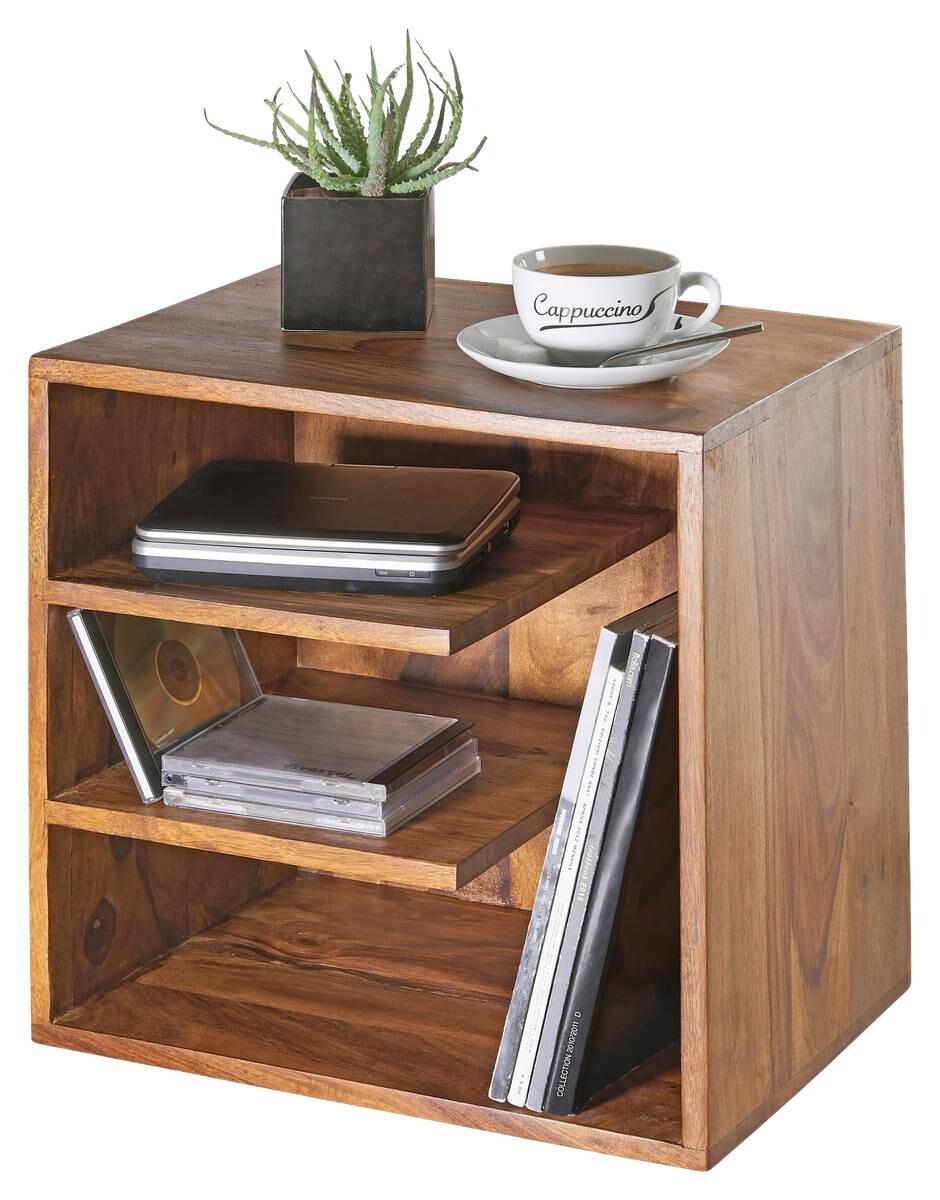 Beistelltisch natur Echtholz B/H/T: ca. 43x43x30 cm