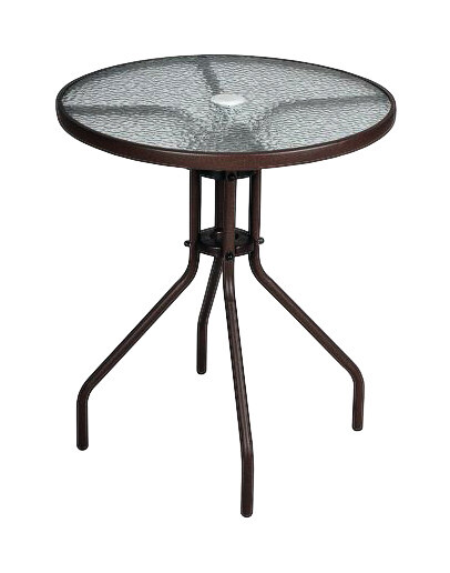 VCM Bistrotisch dunkelbraun Stahl H/D: ca. 72x60 cm