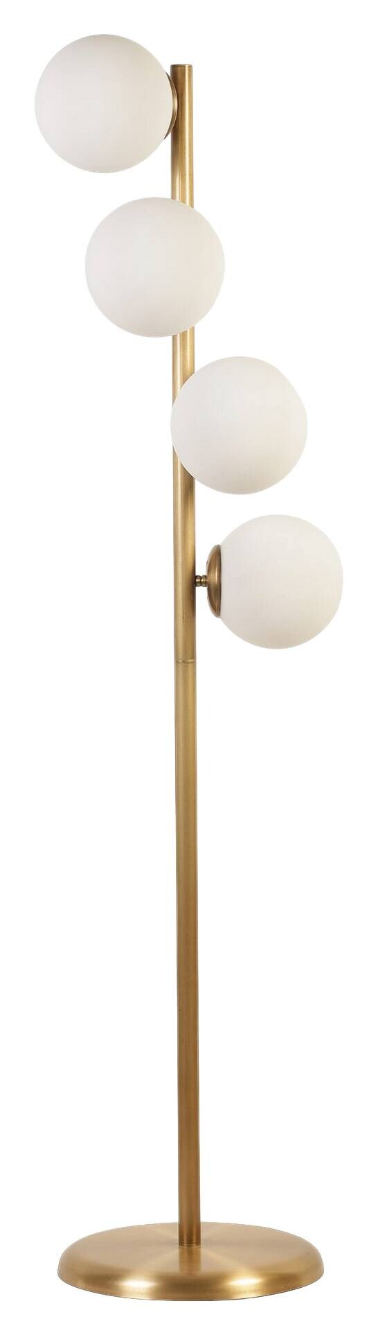 Opviq Stehlampe weiß Glas Metall B/H/L: ca. 30x137x30 cm E27 4 Brennstellen