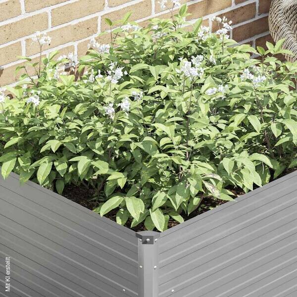 Hochbeet grau Metall B/H/L: ca. 100x77x100 cm