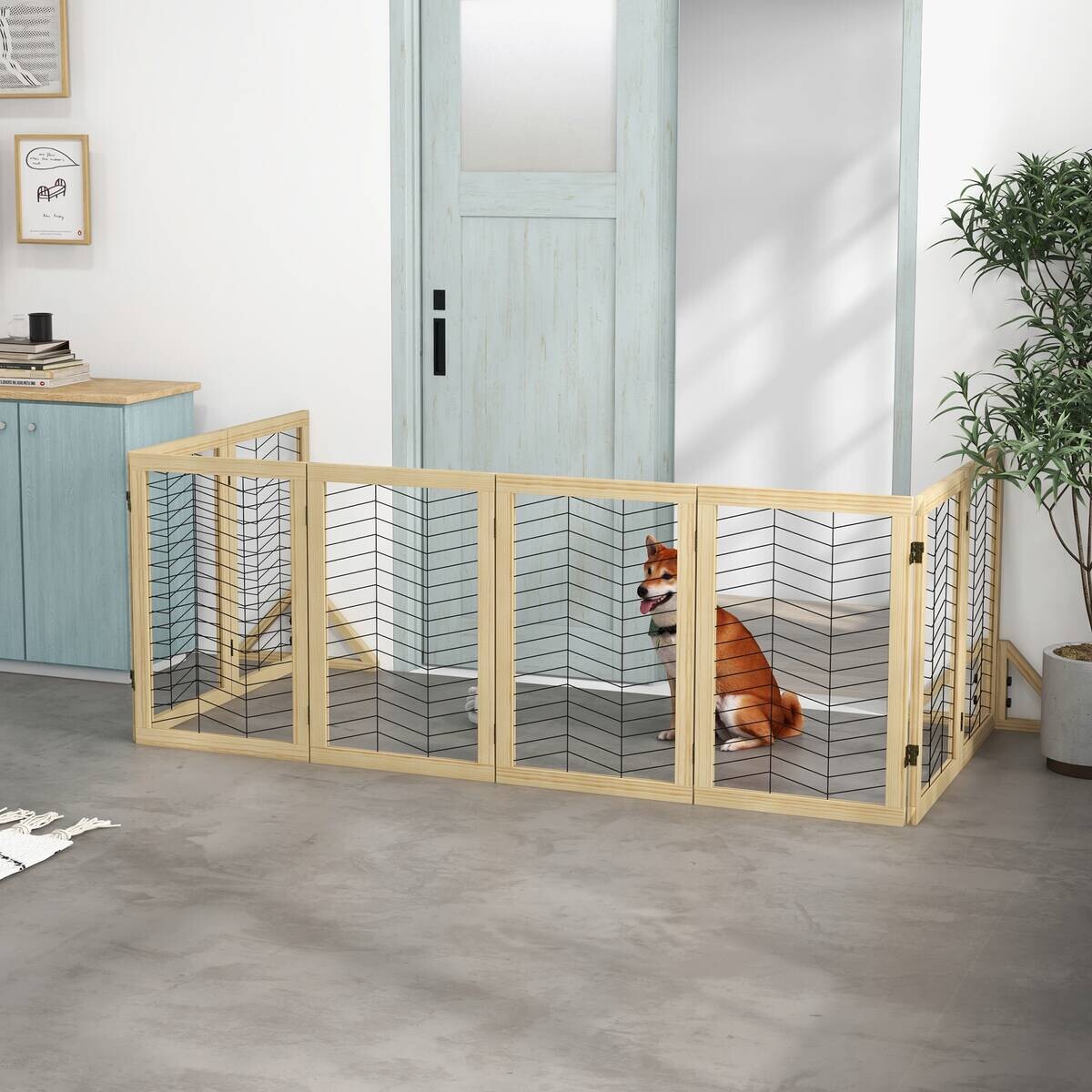 PawHut Hunde-Zubehör natur Edelstahl B/H/L: ca. 44x375x70 cm