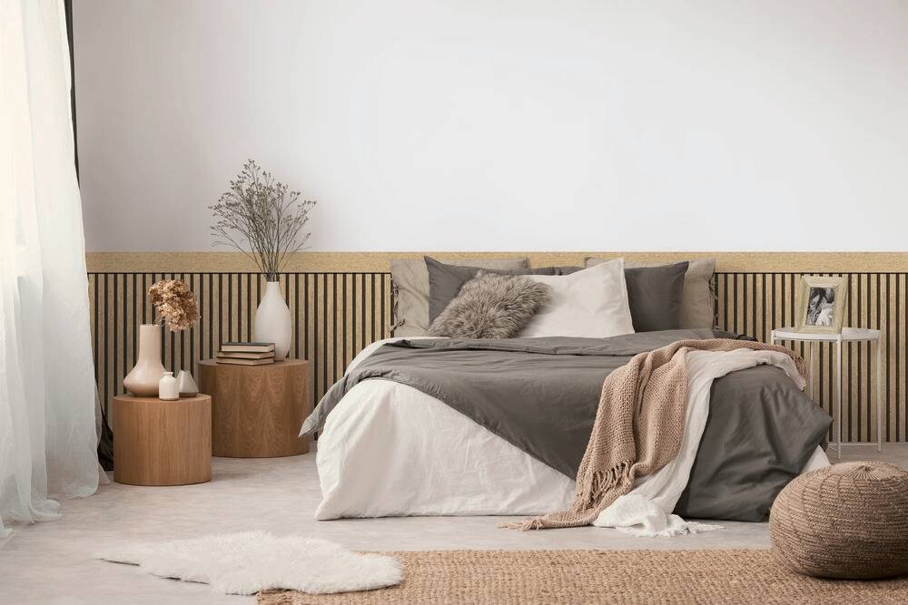 Vliestapete Holzoptik hellbraun schwarz B/L: ca. 106x500 cm