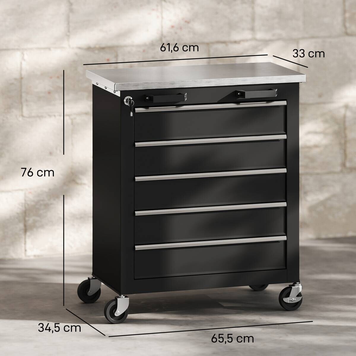 Werkstattwagen B/H/T: ca. 65,5x76x34,5 cm