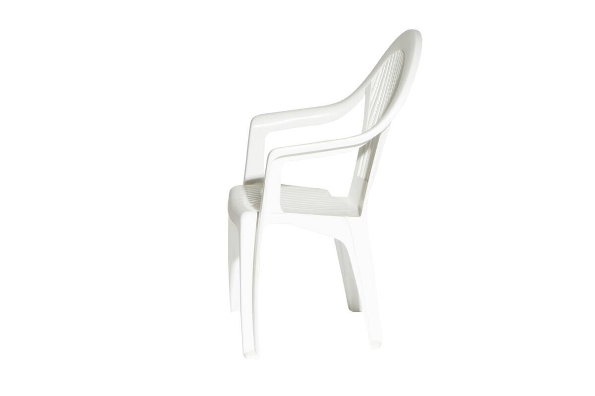 ProGarden Gartenstühle Vega weiß Kunststoff B/H/L: ca. 54x93x57 cm