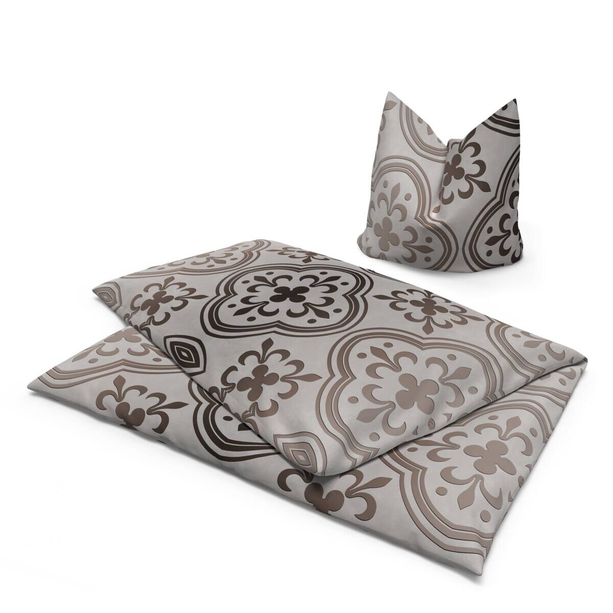 Baumwoll Bettwäsche Renforce braun Baumwolle B/L: ca. 135x200 cm