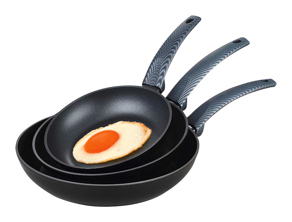 MICHELINO Pfannenset Nora schwarz Aluminium 3 tlg.