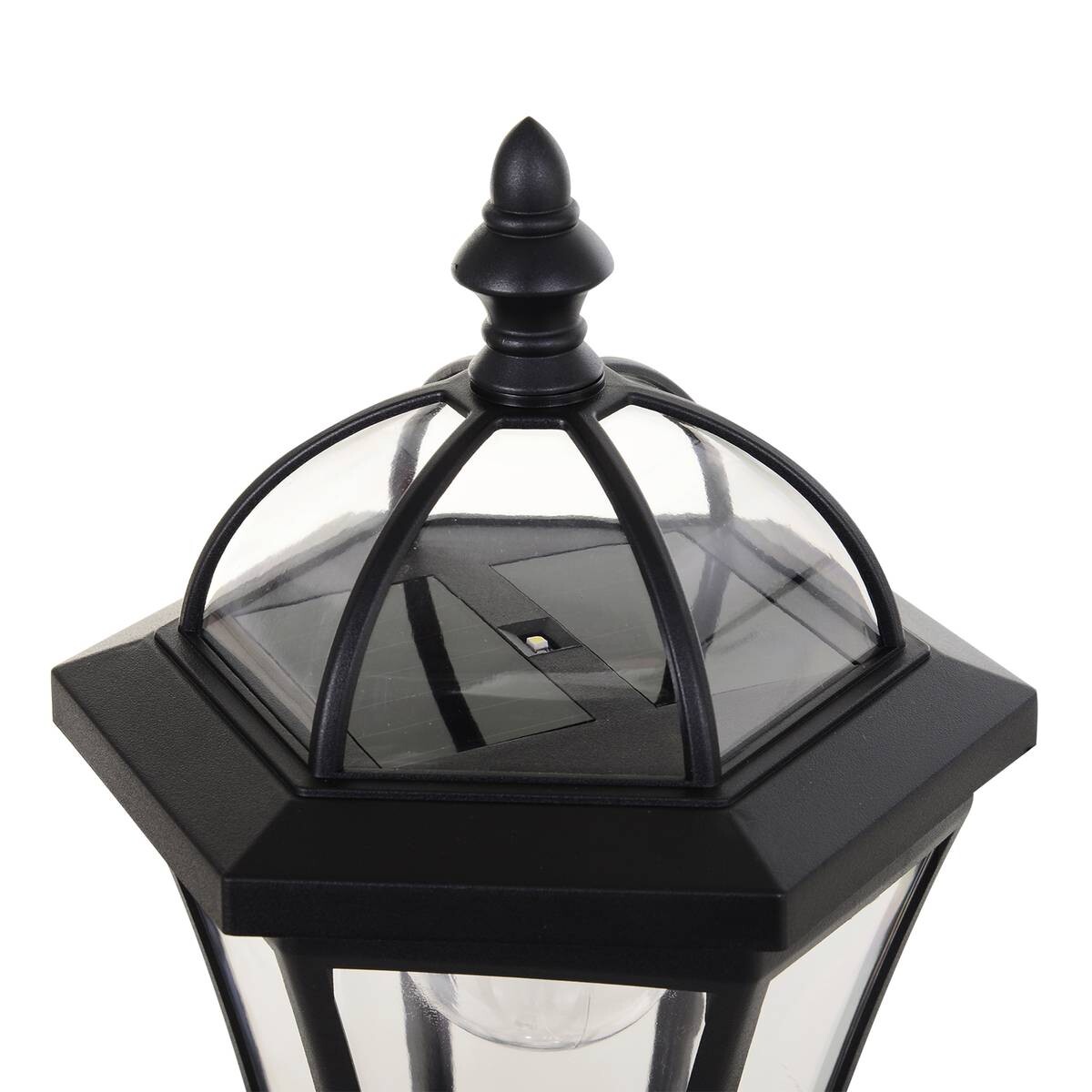 Gartenlaterne im 2er-Set schwarz Kunststoff H/D: ca. 129x18,5 cm