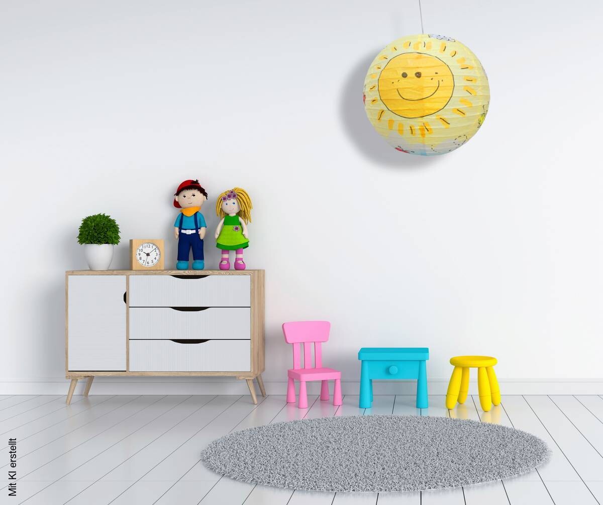Niermann Pendelleuchte Sunny gelb Papier D: ca. 40 cm