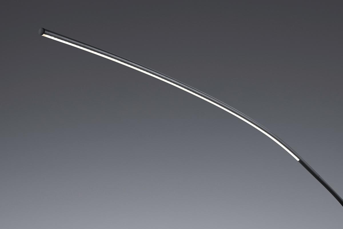 TRIO Bogenleuchte Shanghai schwarz Metall B/H: ca. 65x210 cm