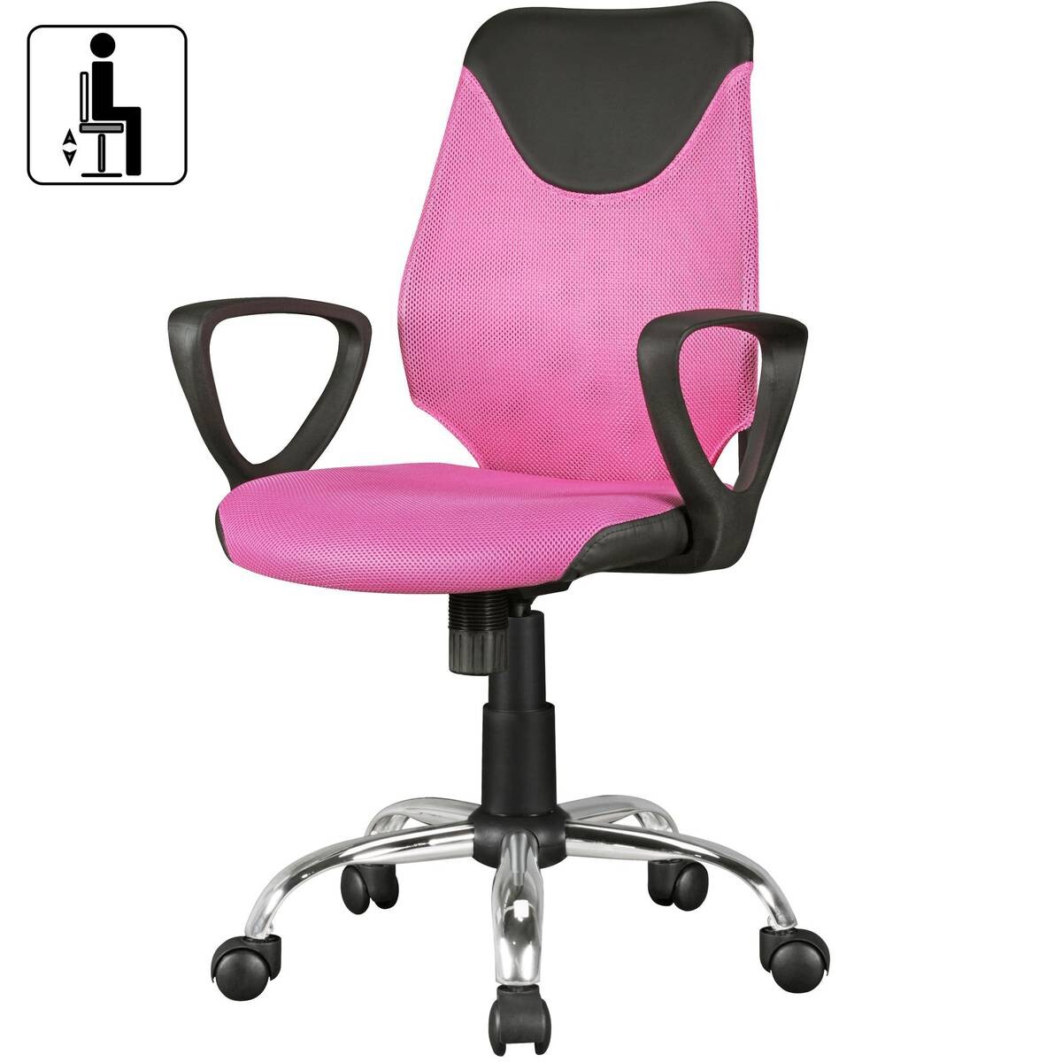 Drehstuhl pink Stoff