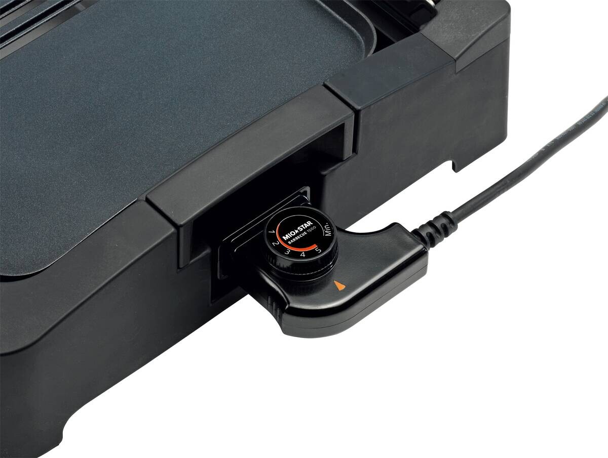 POCOline Elektrogrill schwarz Glas Metall Kunststoff B/H/L: ca. 34,5x9,5x50 cm