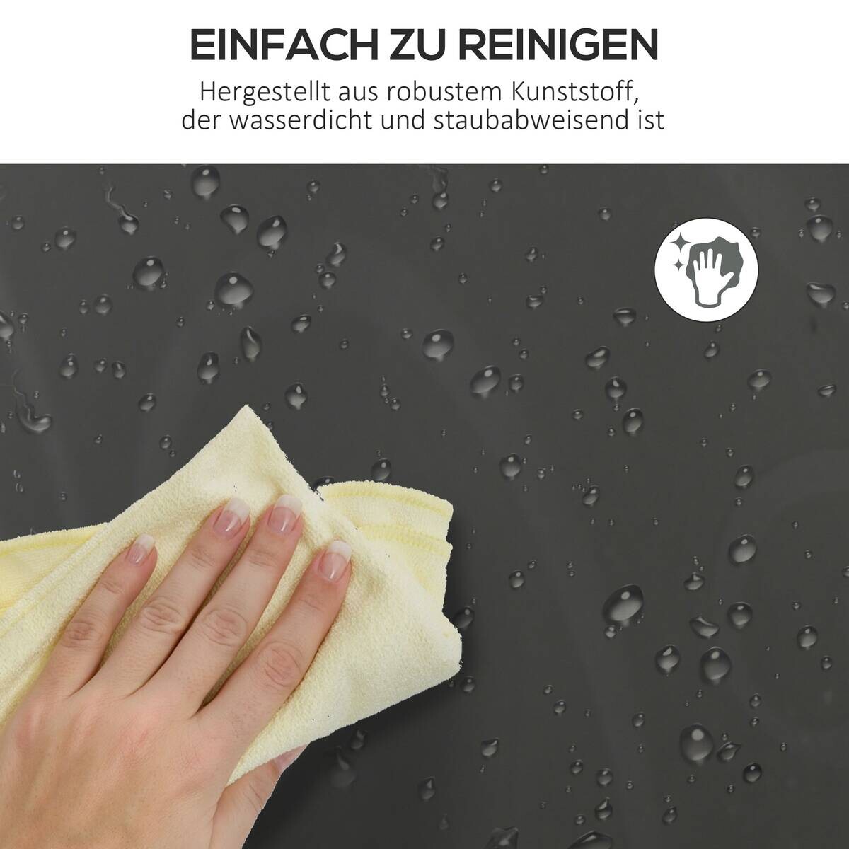 HOMCOM Regal schwarz Polypropylen B/H/L: ca. 32x125x125 cm