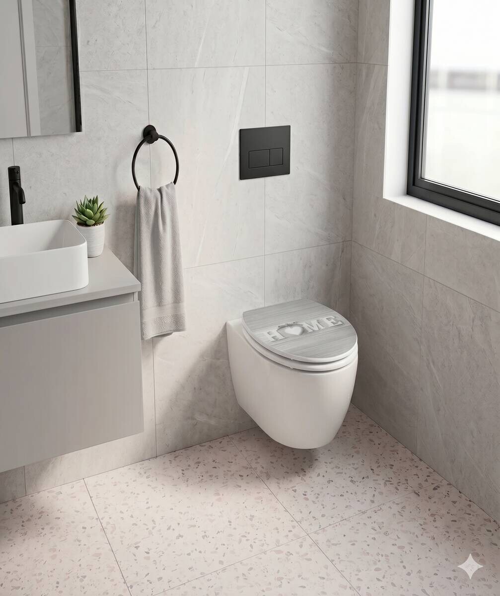 POCOline WC-Sitz Home grau Duroplast