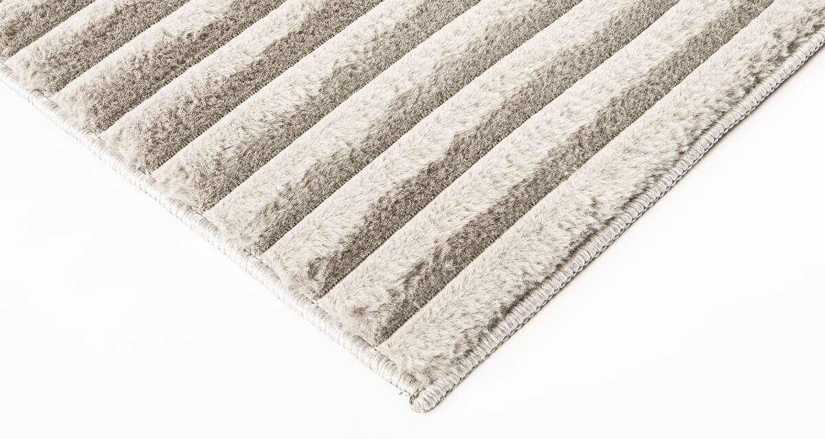 Fellimitat Stripy beige B/L: ca. 200x280 cm