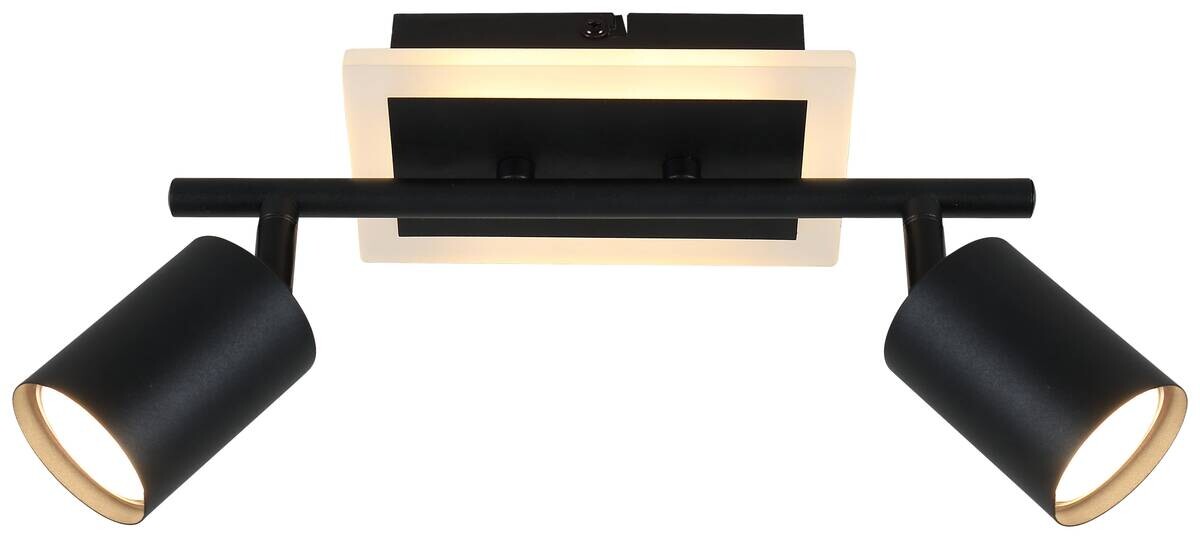 POCOline LED-Spot 2-flg. Akshan schwarz Metall B/H: ca. 39x10 cm 2 Brennstellen