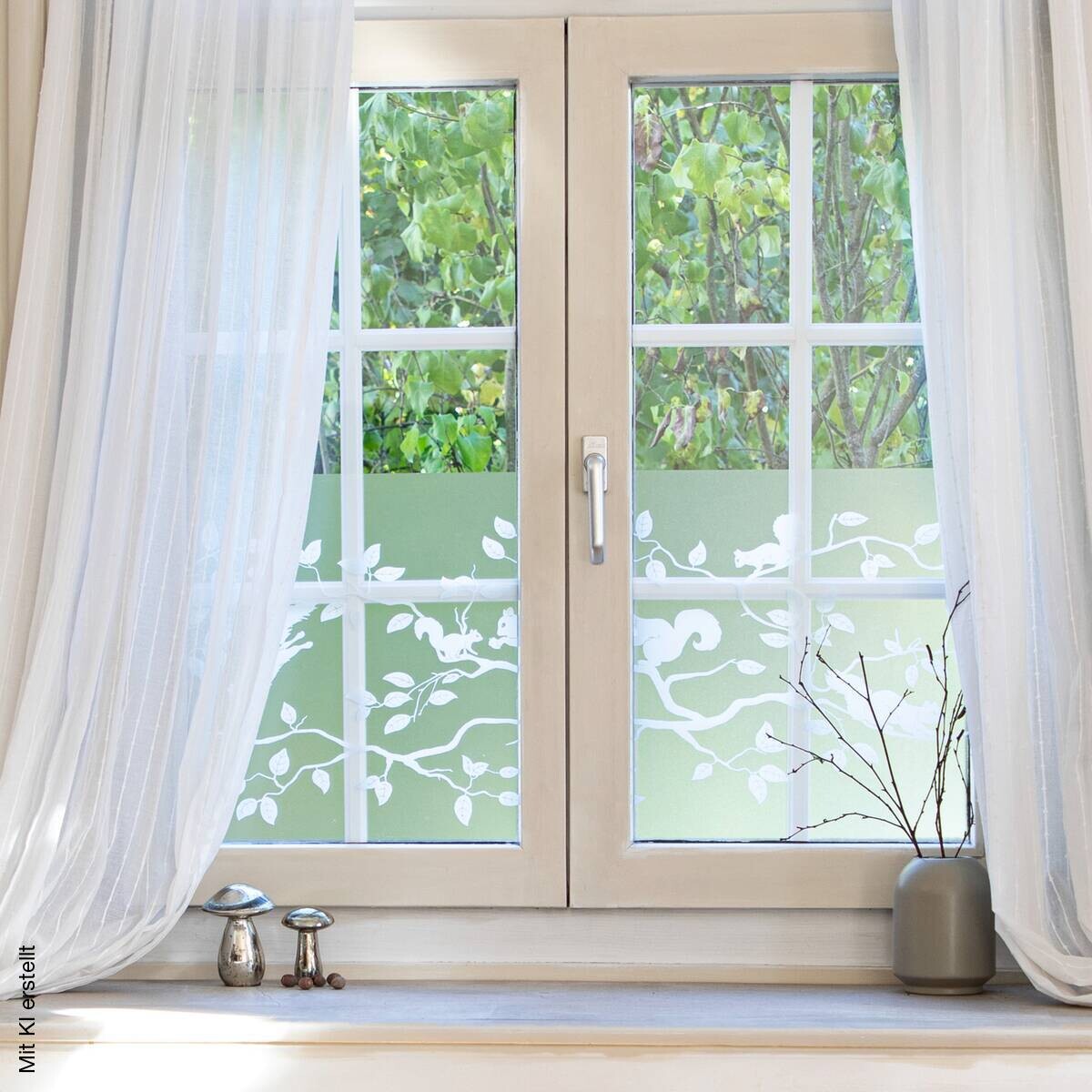 d-c-fix Fensterfolie Bäume transparent weiß B/L: ca. 45x150 cm