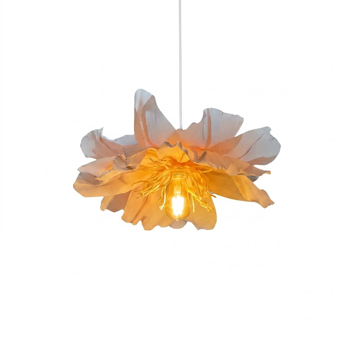 Opviq Pendelleuchte rosa Kunststoff B/H/T/L/D: ca. 48x85x48x48x48 cm E27 1 Brennstellen