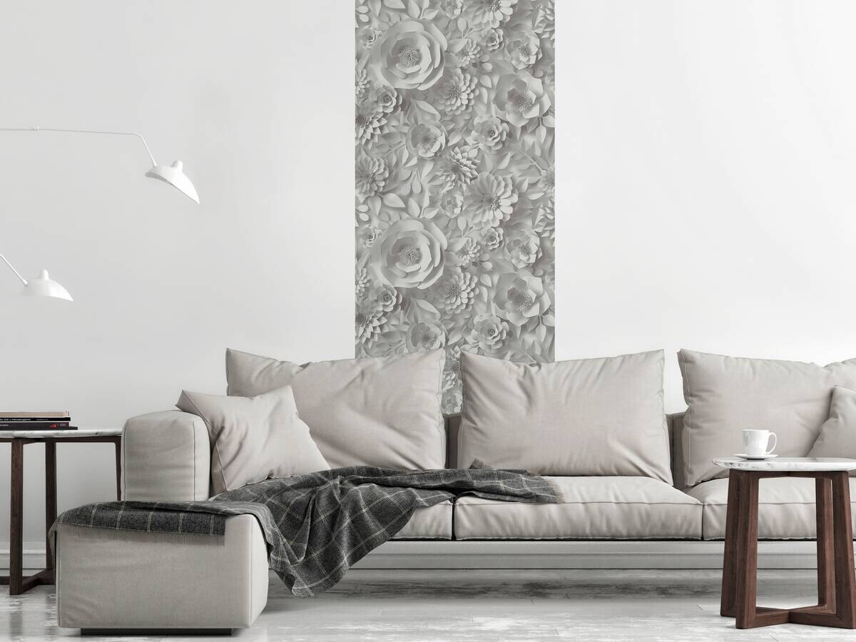 A.S.Creation Tapete weiß grau B/H/D: ca. 52x250x7,5 cm