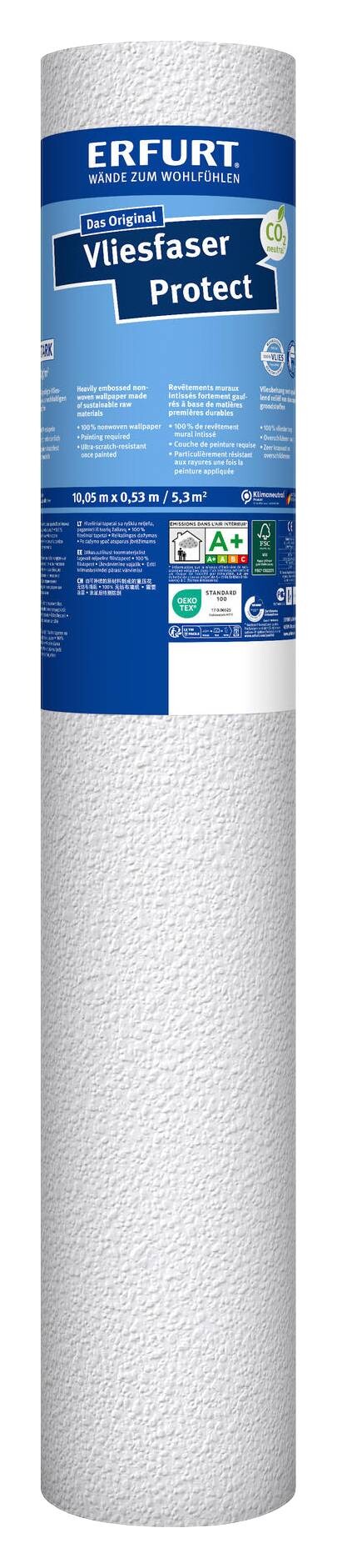 Erfurt Vliestapete Protect 208 weiß B/L: ca. 53x1005 cm