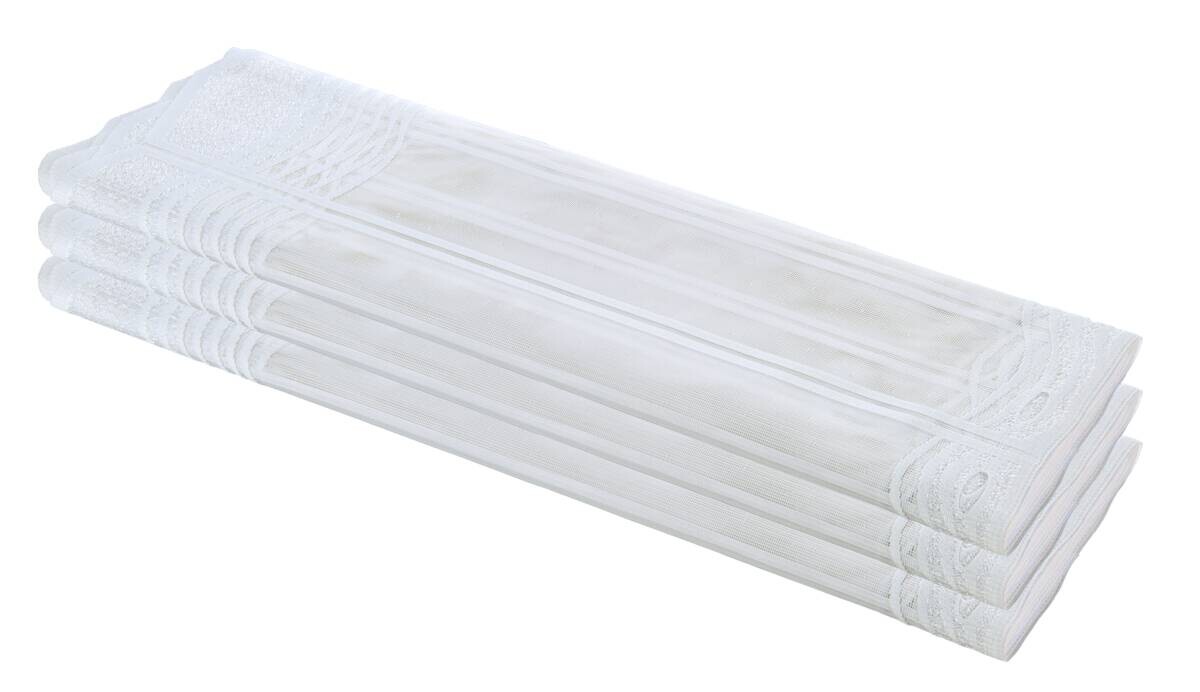 Scheibengardinen-Meterware Welden weiß 100% Polyester H: ca. 60 cm