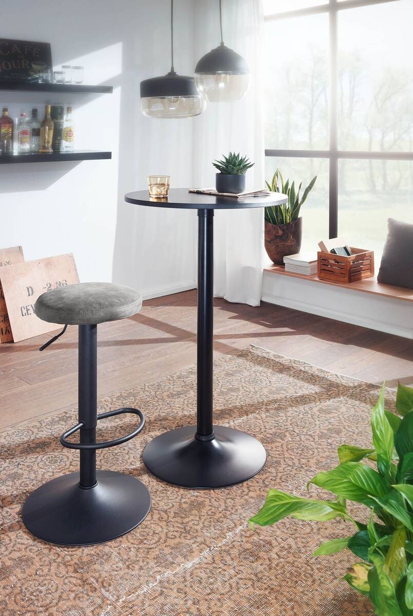 Barhocker grau Polyester B/H/T: ca. 40x79x40 cm