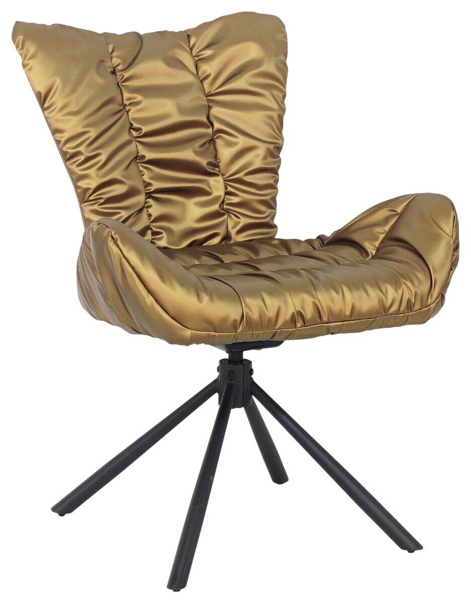 Drehstuhl Brest gold Kunstleder Nylon B/H/T: ca. 67x91x65 cm