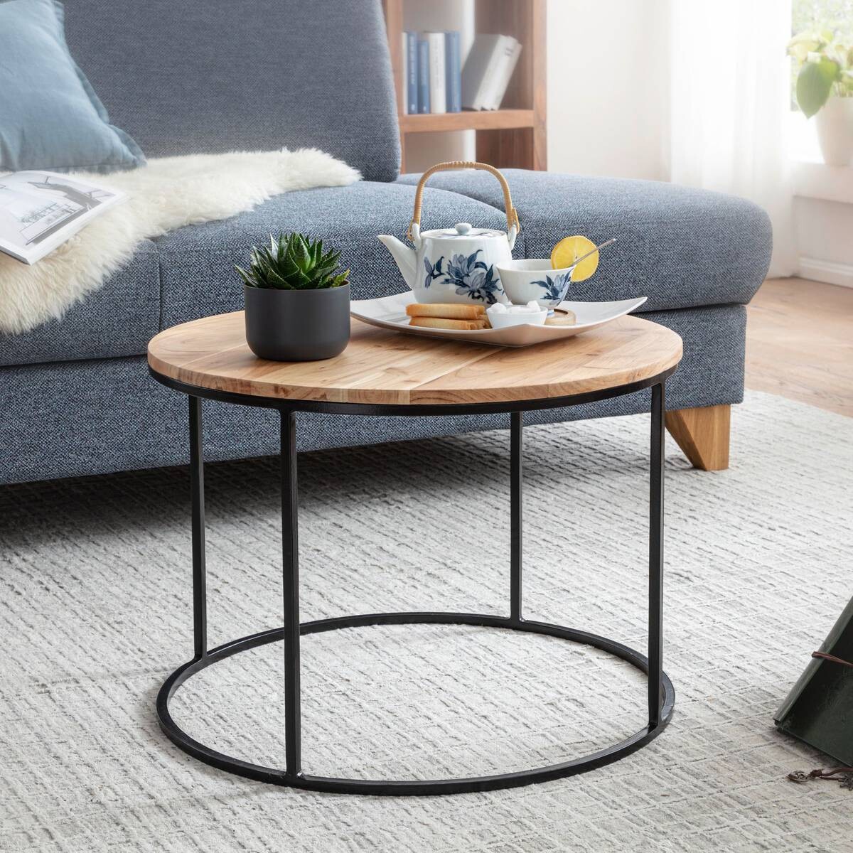 Wohnling Couchtisch braun B/H/T: ca. 60x43x60 cm