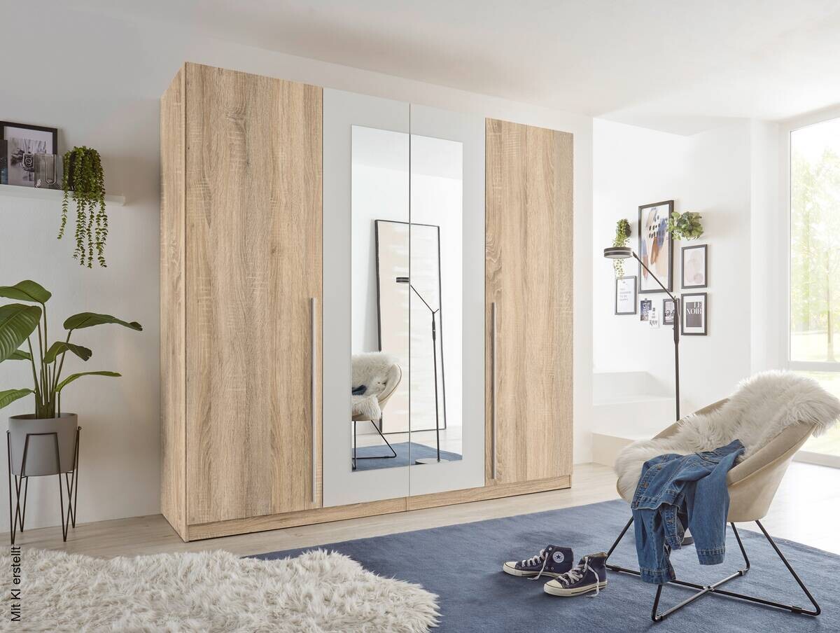 Kleiderschrank Cano Eiche San-Remo Nachbildung B/H/T: ca. 228x213x62 cm