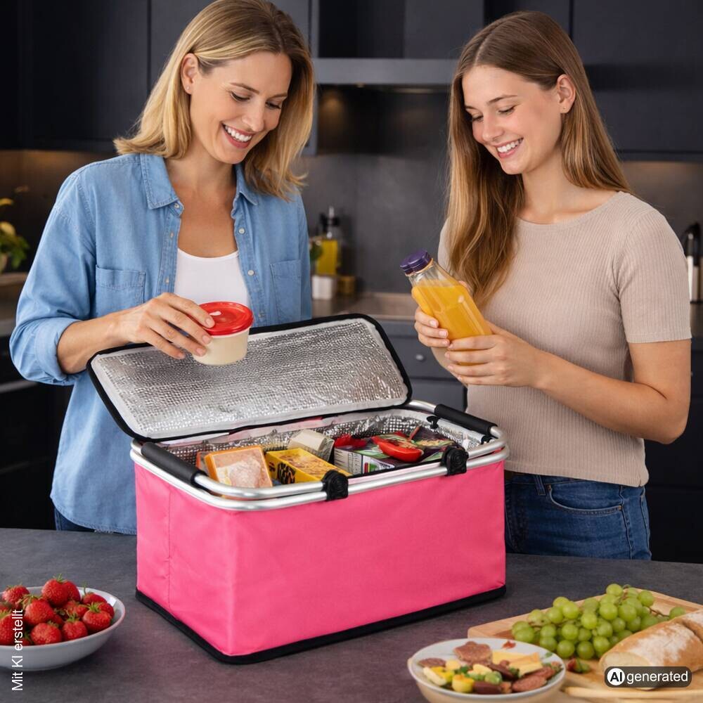 Kesper Einkaufskorb pink B/H/L: ca. 29x50x255 cm