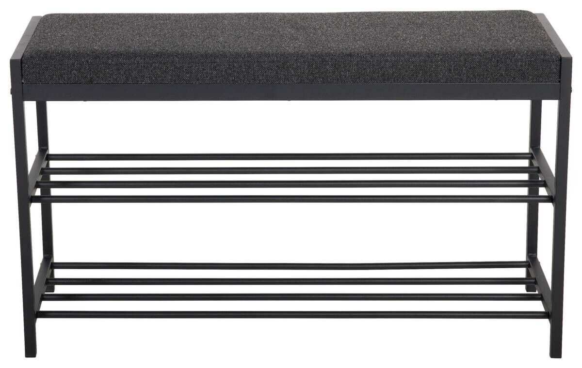 Schuhregal Janne schwarz Metall B/H/T: ca. 90x50x30 cm