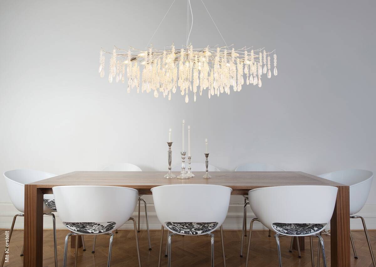 GLOBO Luster gold amber klar Metall Glas B/H/L: ca. 60x120x150 cm E14 14 Brennstellen