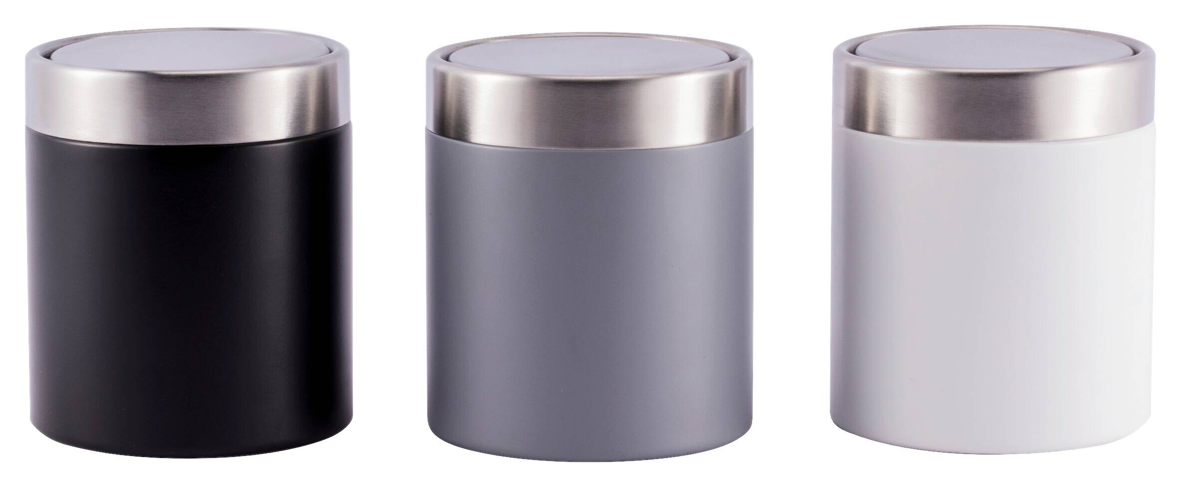 Kosmetikeimer grau Edelstahl ca. 1,58 l