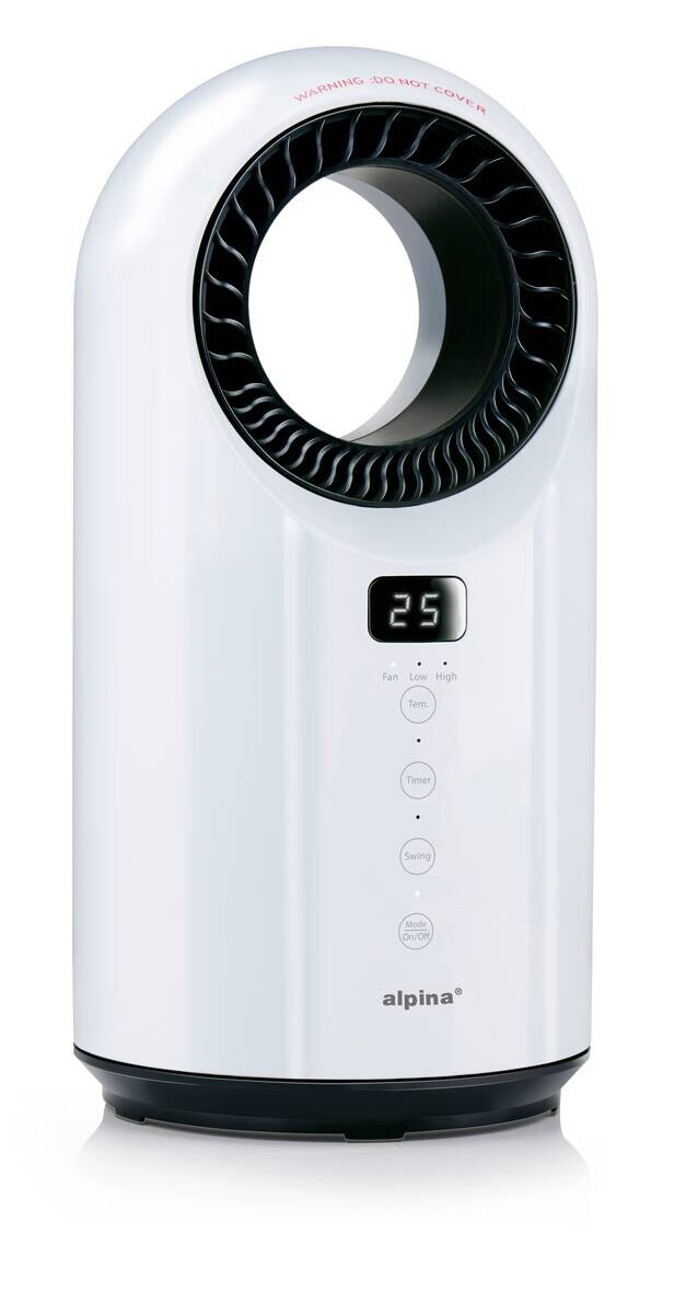 alpina Heizstrahler weiß schwarz Kunststoff ca. 1500 W