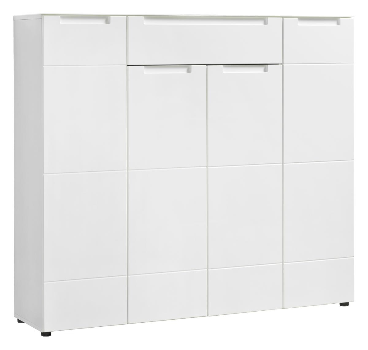 Kommode Mailand 24 weiß weiß Hochglanz B/H/T: ca. 135x120x34 cm