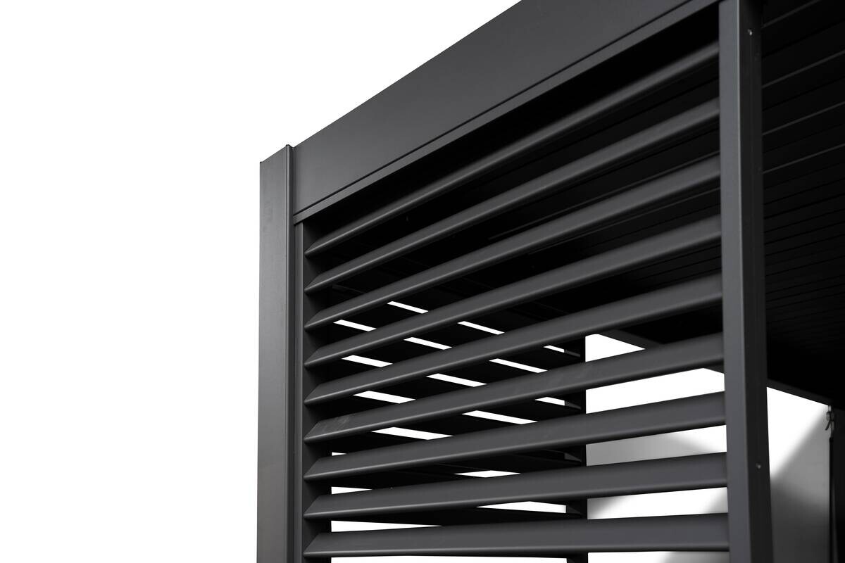 Mirador Lamellen-Seitenteil für Pergola Classic und Deluxe anthrazit Aluminium B/H/L: ca. 123x236,1x6 cm