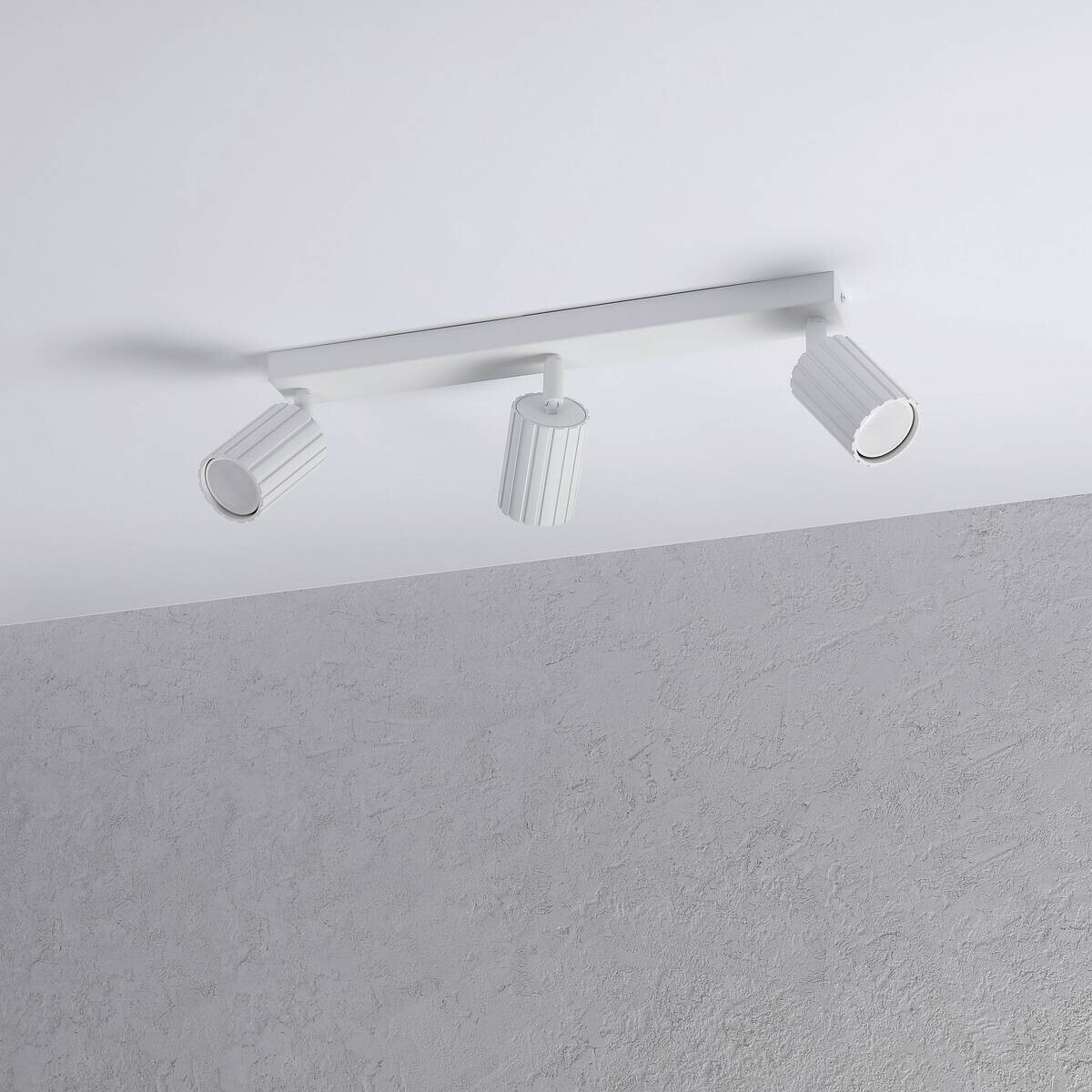 Lamkur Strahler Prisma weiß Stahl B/H/L: ca. 6,5x16,5x45 cm 3 Brennstellen