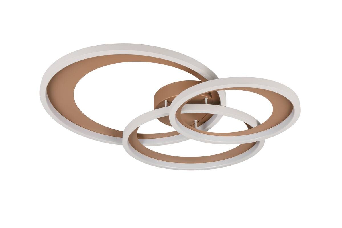 Reality LED-Deckenleuchte Granada grau kaffee Metall B/H/L: ca. 71,5x10,5x63,5 cm