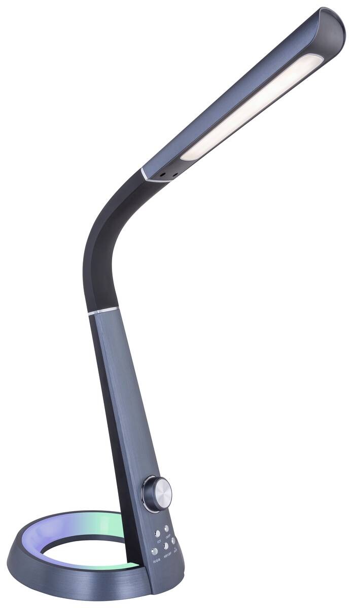 GLOBO Tischleuchte 58376B schwarz anthrazit Metall Kunststoff B/H/T: ca. 34x64x18 cm 1 Brennstellen