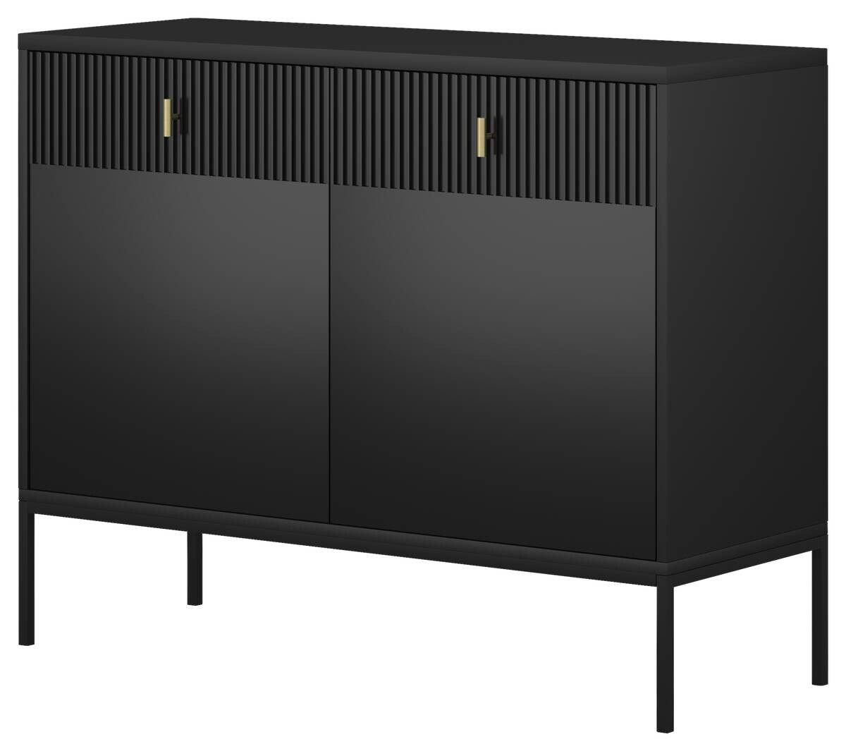 Kommode MAGGIORE schwarz B/H/T: ca. 104,2x82,5x39 cm