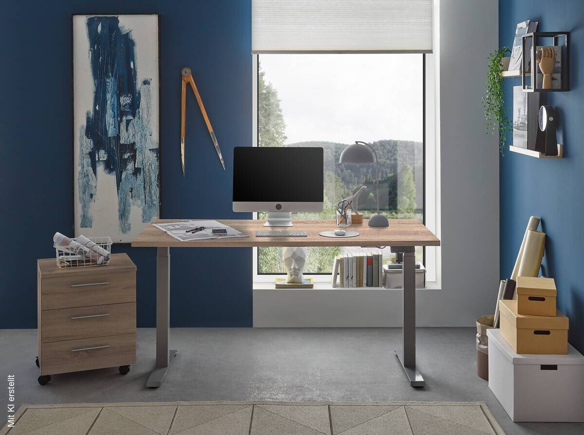 höhenverstellbarer Schreibtisch Pronto 2 Eiche Sonoma Nachbildung B/H/T: ca. 160x75x77 cm