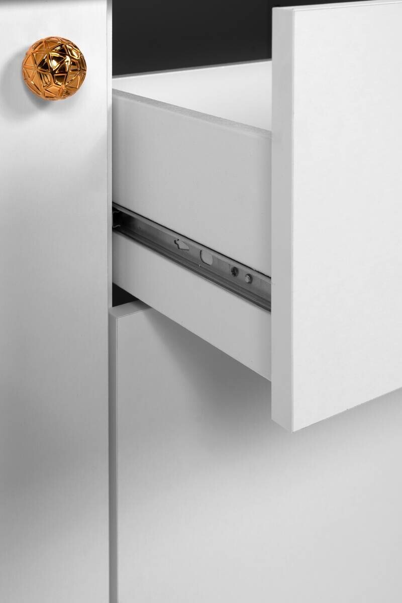 Kommode Izmir Izmir Izmir Izmir Izmir Izmir weiß Kupfer Nachbildung B/H/T: ca. 120x90x36 cm