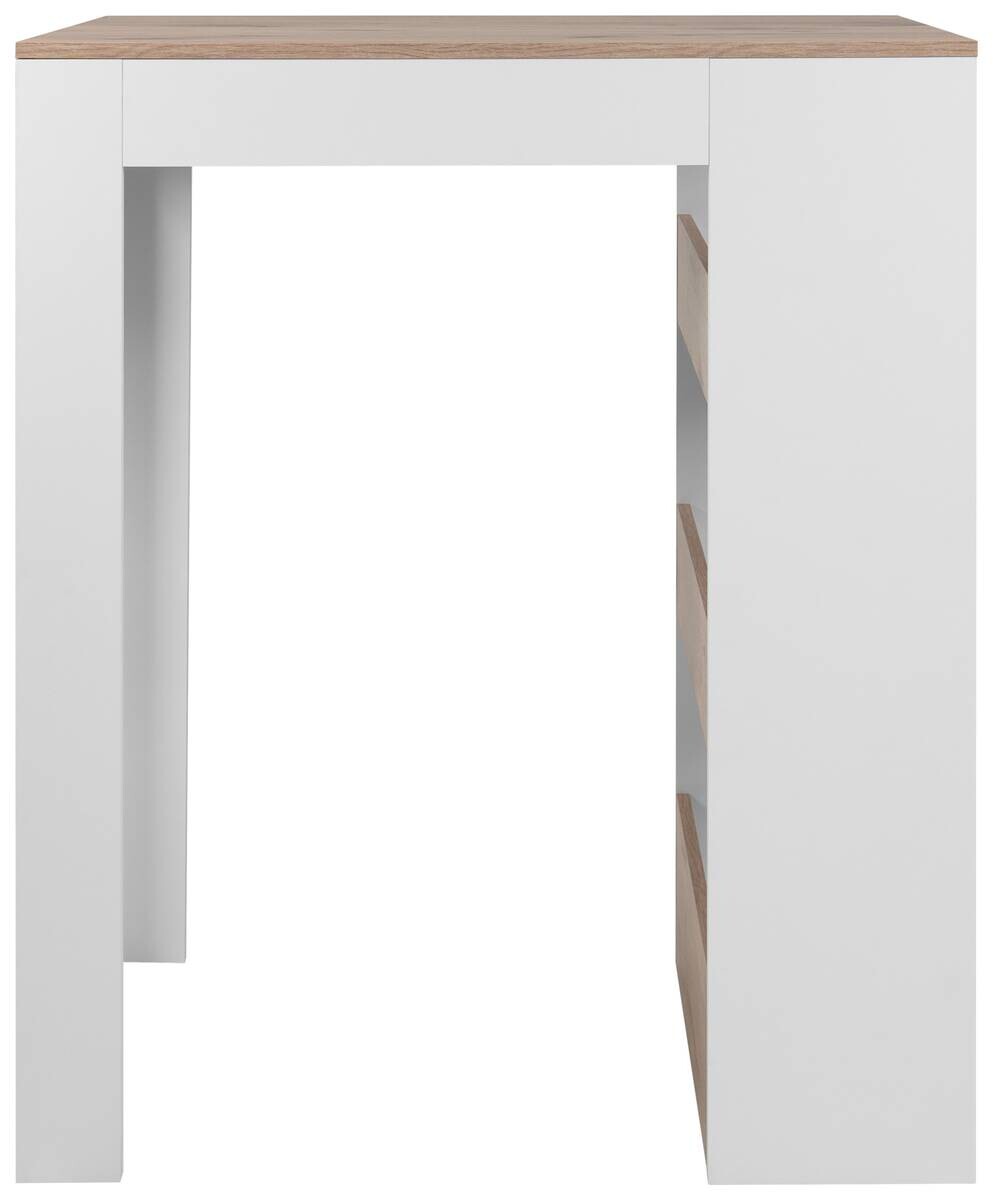 Bartisch Tampa weiß Eiche Nachbildung MDF B/H/T: ca. 92x106x67 cm