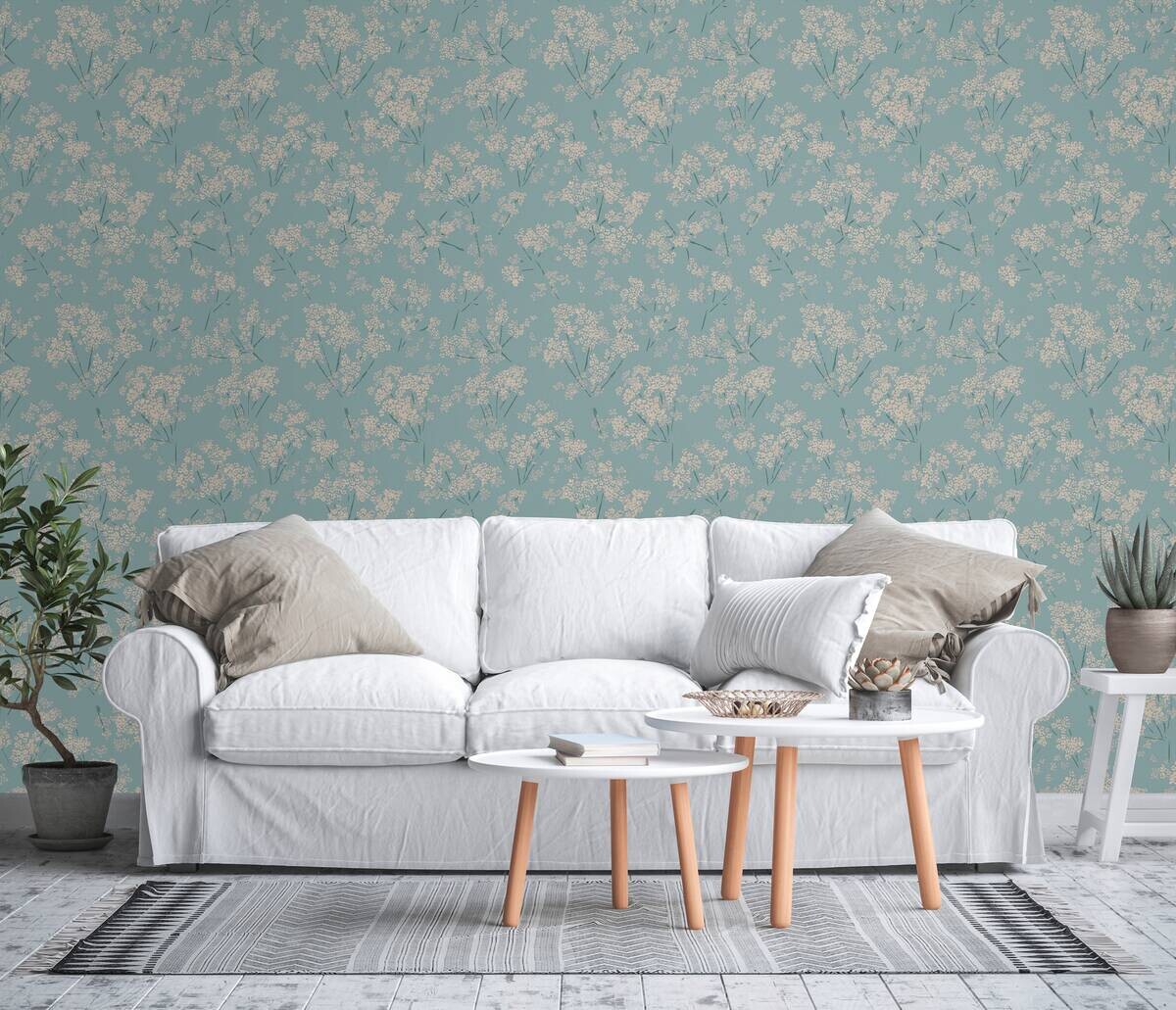 A.S.Creation Vliestapete türkis beige B/H/D: ca. 53x1005x8,6 cm