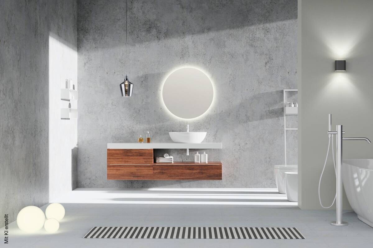 LED-Spiegel Luna transparent D: ca. 60 cm