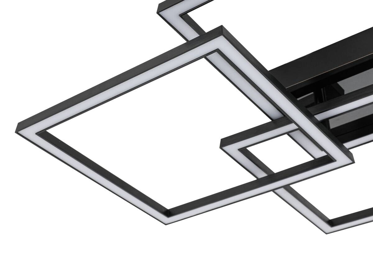 Nolo LED-Deckenleuchte Triple schwarz Kunststoff B/H/T: ca. 49,5x45x8 cm