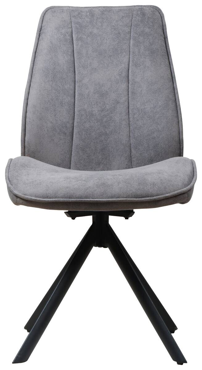 Drehstuhl Albany grau Microfaser B/H/T: ca. 47x95x62 cm