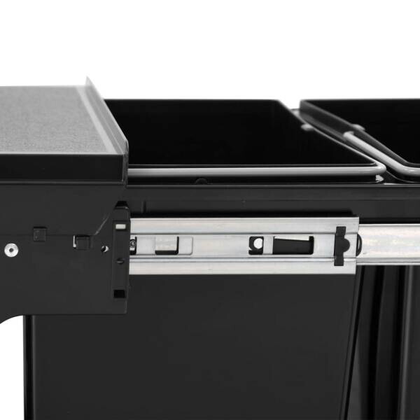 vidaXL Mülleimer schwarz