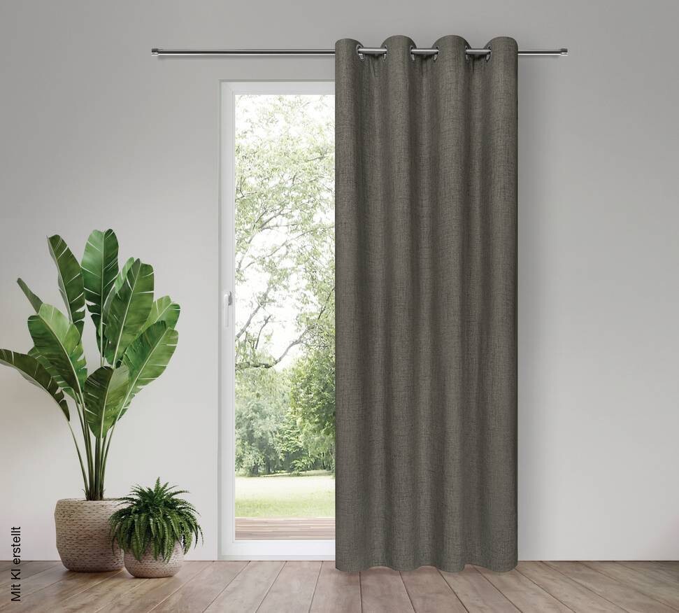 Happy Home Verdunklungsvorhang taupe 100% Polyester B/L: ca. 140x245 cm