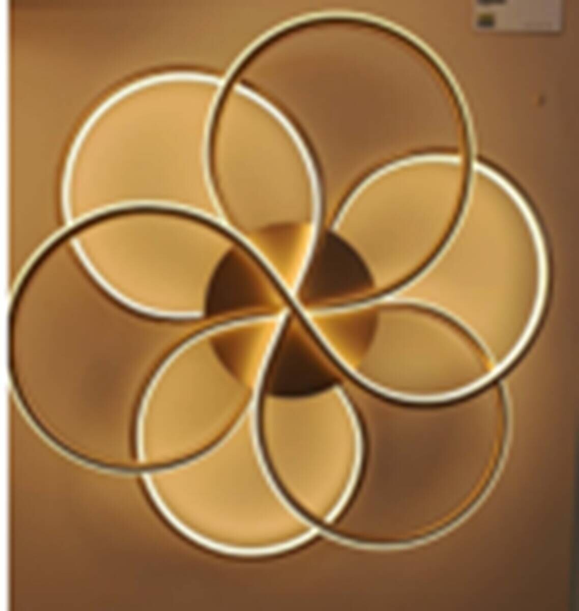 Nolo LED-Deckenleuchte Jola champagner Kunststoff Metall H/D: ca. 13x64 cm